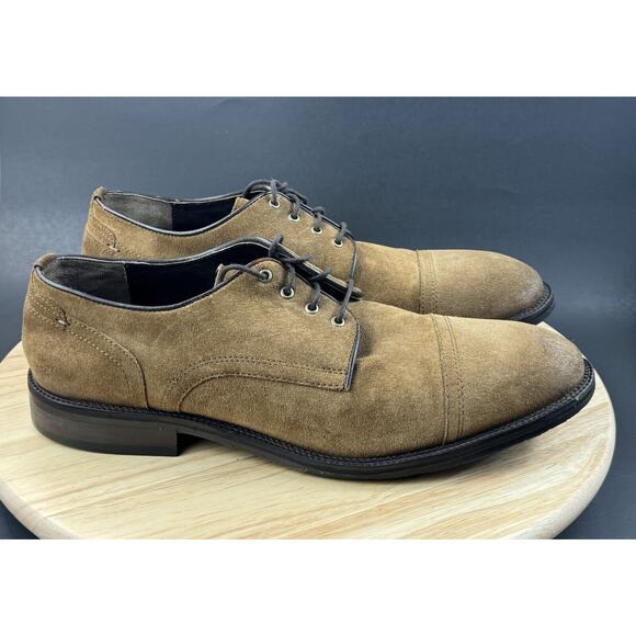 Johnston & Murphy Cap Toe Suede Leather Brown Mens 11.5 Shoes main image 7
